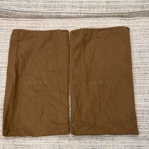 Gucci Brown Drawstring Dust Bags (Set of 2)